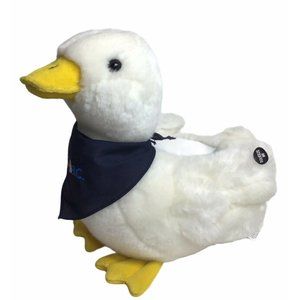 AFLAC Talking Duck Soft Plush FOOD SNACK BOWL Stuffed Animal 10”Rare HTF